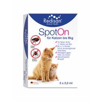 Redisan Spot-on gegen Zecken+Flöhe f.Katze bis 8kg 5x2 ml Ampullen, 10 ml, Redisan