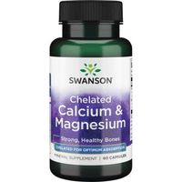 Swanson Albion Chelat Calcium & Magnessium 60 St, 60 stk, Swanson