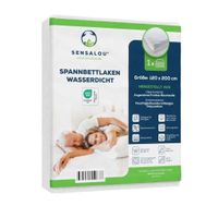 Sensalou Spannbettlaken wasserdicht 120 x 200 cm Spannbetttuch 2er Set 2 St, 2 stk, Sensalou
