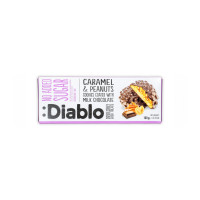 :Diablo No Added Sugar Caramel&Peanuts Cookies Coated with Milk Chocolate 0,1 kg Kekse, 0.1 kg, Diablo