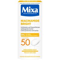 Mixa - Niacinamide Bright LSF 50 Pigmentflecken vorbeugende Creme für trockene Haut Bodylotion 50 ml, 50 ml, Mixa