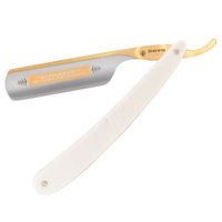 DOVO Solingen - Rasiermesser Bismarck 6/8", Karbon, vergoldet, Acryl, perla wei&szlig; Rasur 1 ct, 1 stk, DOVO Solingen