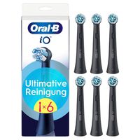 Oral-B - iO Ultimative Reinigung in Schwarz Elektrische Zahnbürsten 6 Stück, 6 stk, Oral-B