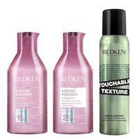Redken - Volume Injection Bundle Touchable Texture* Haarpflegesets 0,8 l Damen, 0.8 l, Redken