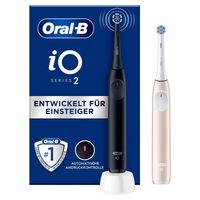 Oral-B - iO 2 + 2. Handstück in Schwarz/Pink Elektrische Zahnbürsten 1 Stück, 1 stk, Oral-B