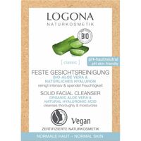 Logona - Classic Feste feuchtigkeitsspendende Gesichtsreinigung Bio-Aloe Vera & natürlichem Hyaluron Gesichtscreme 60 g, 60 g, LOGONA