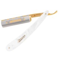 DOVO Solingen - Rasiermesser Solingen 5/8", Karbon, Perlmutt-Imitat, mit Intarsie Rasur 1 ct, 1 stk, DOVO Solingen