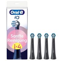Oral-B - iO Sanfte Reinigung in Schwarz Elektrische Zahnbürsten 4 Stück, 4 stk, Oral-B
