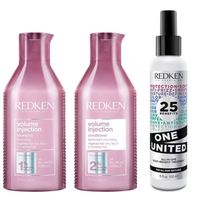 Redken - Volume Injection Bundle One United* Haarpflegesets 0,75 l Damen, 0.75 l, Redken