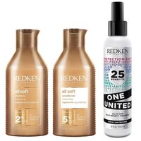 Redken - All Soft Bundle One United* Haarpflegesets 0,75 l Damen, 0.75 l, Redken