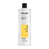 Nioxin - System 1 Scalp + Hair - Haarpflege für unbehandeltes Haar Shampoo 1000 ml, 1000 ml, Nioxin