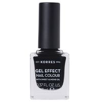 KORRES - Sweet Almond Nail Colour Nagellack 11 ml Nr. 100 - Black, 11 ml, Korres