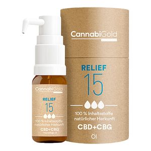 CannabiGold Relief 15 CBD + CBG Öl