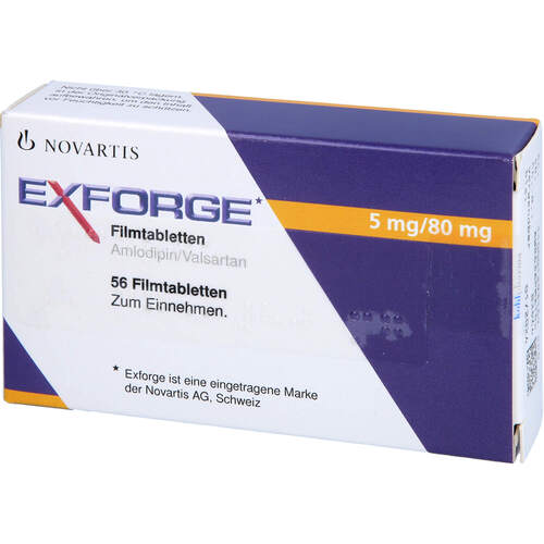 Exforge 5mg/80mg Filmtabletten, 56 Stk., kohlpharma GmbH