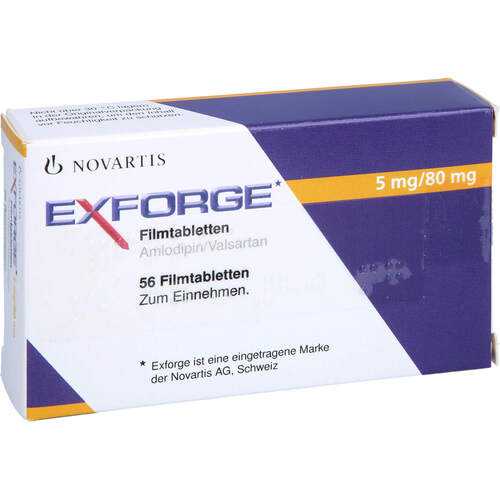 Exforge 5mg/80mg Filmtabletten, 56 Stk., kohlpharma GmbH