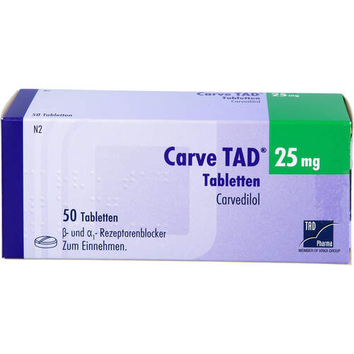 Carve TAD 25mg Tabletten, 50 Stk., TAD Pharma GmbH