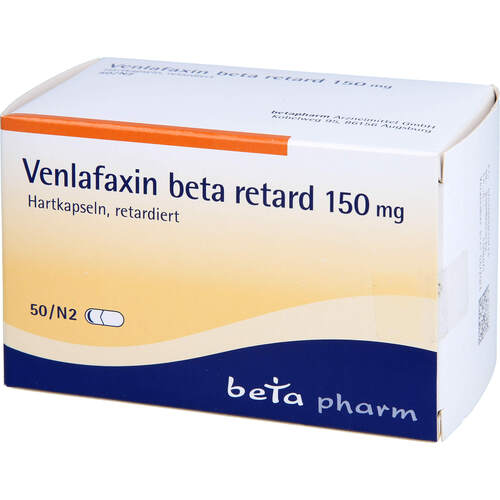 Venlafaxin beta retard 150 mg Hartkaps. retardiert, 50 ST, betapharm Arzneimittel GmbH