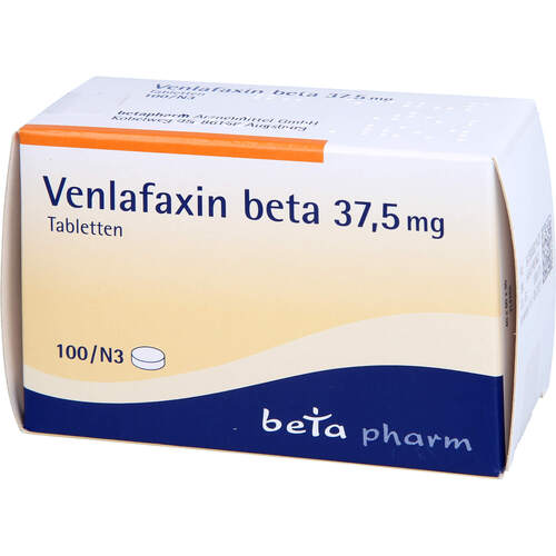 Venlafaxin beta 37.5 mg Tabletten, 100 ST, betapharm Arzneimittel GmbH