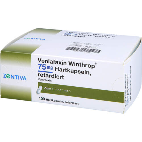 Venlafaxin Winthrop 75 mg Hartkaps. retardiert, 100 ST, Zentiva Pharma GmbH