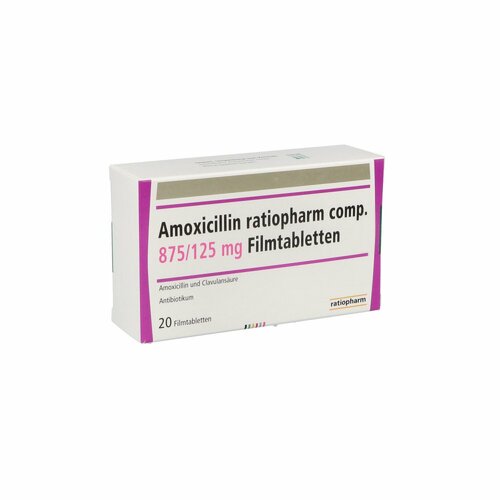 Amoxicillin-ratiopharm comp.875mg/125mg Filmtabl, 20 Stk., Eurimpharm Arzneimittel GmbH