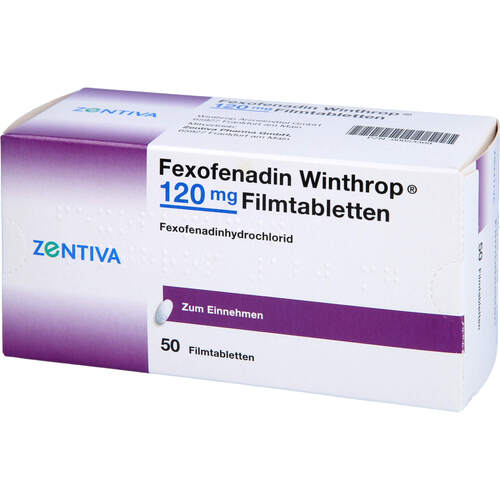 Fexofenadin Winthrop 120 mg Filmtabletten, 50 ST, Zentiva Pharma GmbH