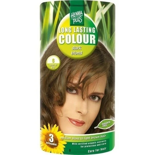Hennaplus Long Lasting Dark Blond 6, 100 ml, Frenchtop Natural Care Products B.V