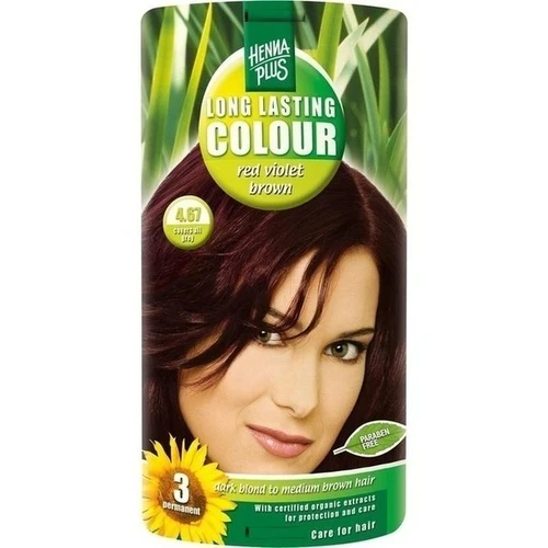 Hennaplus Long Lasting Red Violet Brown 4.67, 100 ml, Frenchtop Natural Care Products B.V