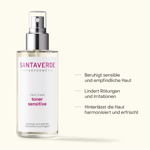 aloe vera toner sensitive, 100 ml, SANTAVERDE GmbH
