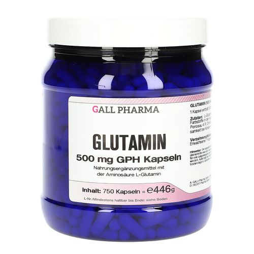 Glutamin 500 mg GPH Kapseln, 750 Stk., Hecht-Pharma GmbH