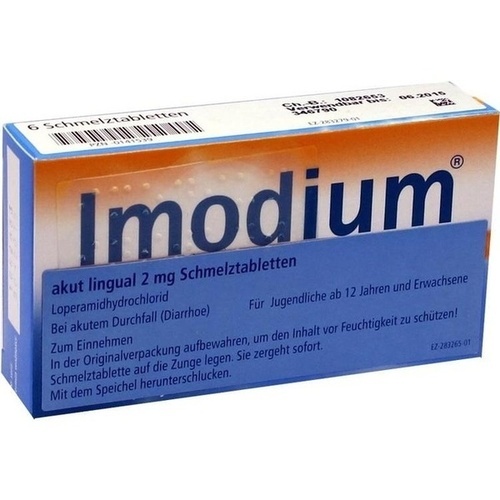 IMODIUM akut lingual Schmelztabletten, 6 Stk., EurimPharm Arzneimittel GmbH