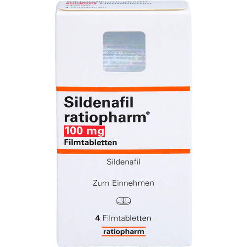 Sildenafil ratiopharm 100mg Filmtabletten, 4 ST, ratiopharm GmbH