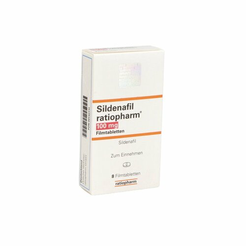 Sildenafil ratiopharm 100mg Filmtabletten, 8 Stk., ratiopharm GmbH
