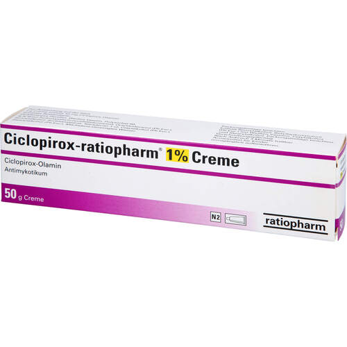 Ciclopirox-ratiopharm 1% Creme, 50 G, ratiopharm GmbH