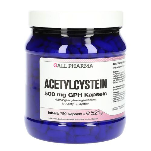 Acetylcystein 500mg GPH Kapseln, 750 Stk., Hecht-Pharma GmbH