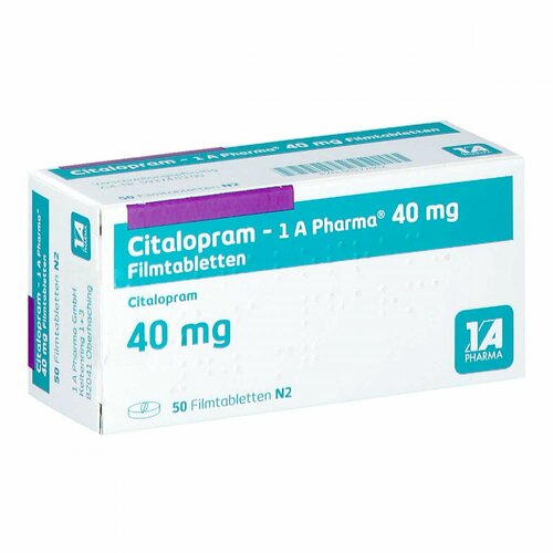 Citalopram - 1 A Pharma 40mg Filmtabletten, 50 ST, 1 A Pharma GmbH