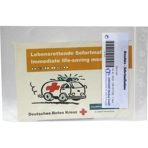 ERSTE HILFE BROSCH&Uuml;RE Sofortma&szlig;nahmen, 1 Stk., Dr. Junghans Medical GmbH