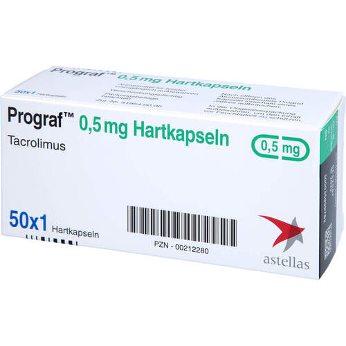 PROGRAF 0,5 mg Hartkapseln, 50 Stk., Astellas Pharma GmbH