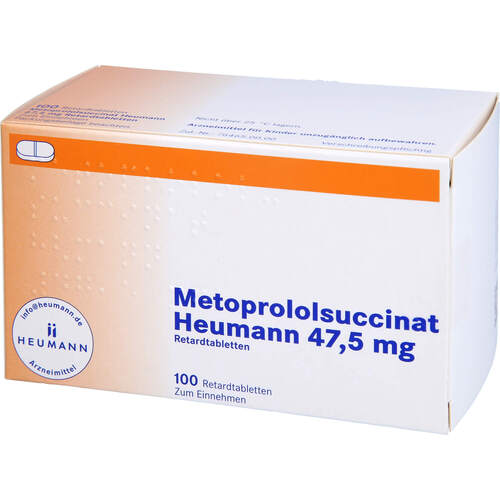 Metoprololsuccinat Heumann 47.5mg Retardtabletten, 100 Stk., Heumann Pharma GmbH & Co. Generica KG