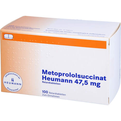 Metoprololsuccinat Heumann 47.5mg Retardtabletten, 100 ST, Heumann Pharma GmbH & Co. Generica KG