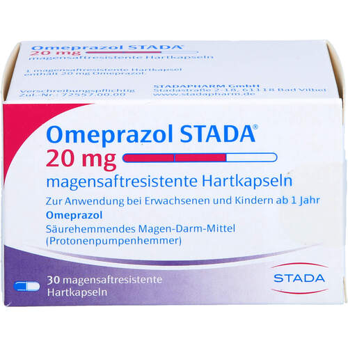 Omeprazol STADA 20mg magensaftresistente Hartkaps., 30 ST, STADAPHARM GmbH