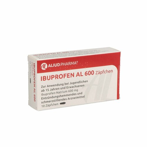Ibuprofen AL 600 Zäpfchen, 10 Stk., Aliud Pharma GmbH