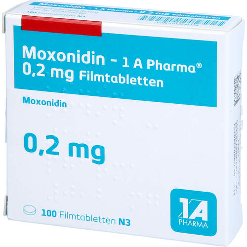 Moxonidin - 1 A Pharma 0.2mg Filmtabletten, 100 Stk., 1 A Pharma GmbH