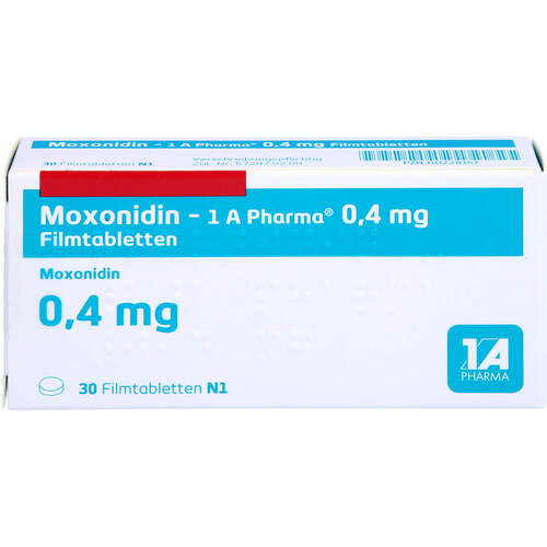 Moxonidin - 1 A Pharma 0.4mg Filmtabletten, 30 ST, 1 A Pharma GmbH