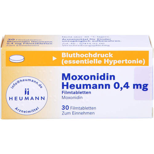 Moxonidin Heumann 0.4mg Filmtabletten, 30 ST, Heumann Pharma GmbH & Co. Generica KG