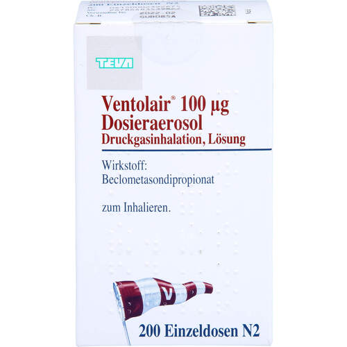 Ventolair 100ug Dosieraerosol 200Hub, 1 ST, TEVA GmbH