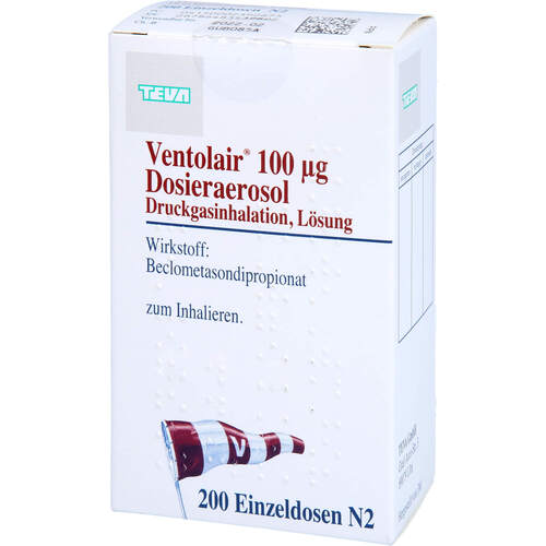 Ventolair 100ug Dosieraerosol 200Hub, 1 ST, TEVA GmbH