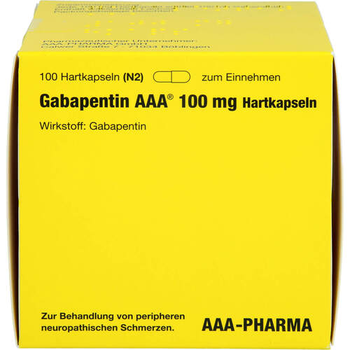 Gabapentin AAA 100mg Hartkapseln, 100 ST, Aaa - Pharma GmbH