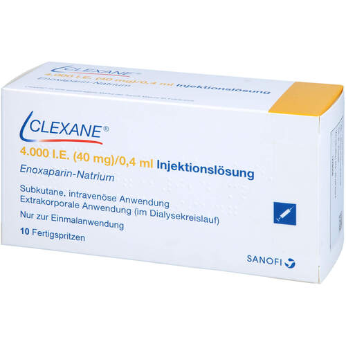 CLEXANE 4.000I.E.40mg/0.4ml ILO i.e.Fertigspr. B, 10 Stk., Docpharm GmbH
