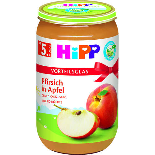 Hipp Milde Früchte Pfirsich mit Apfel, 250 g, Hipp GmbH & Co.Vertrieb KG
