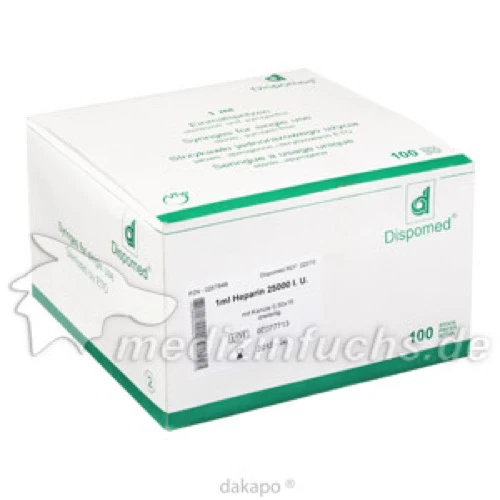 Heparin Spr 1ml MK 0.5x16, 100 Stk., DISPOMED GmbH & Co. KG